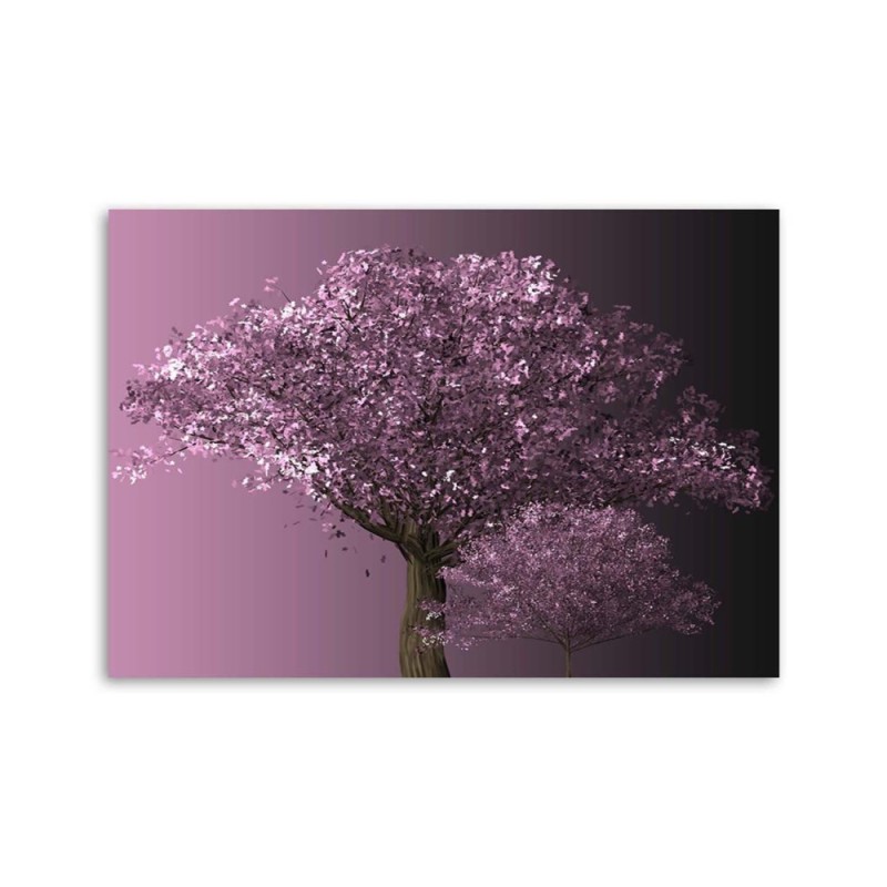 Wandbild für Wohnzimmer - Lila Baum | Feeby