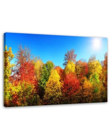 Autumn trees - Modern Canvas painting for living room | FEEBY