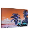 Modern Canvas painting for bedroom - Scooter on the beach | FEEBY