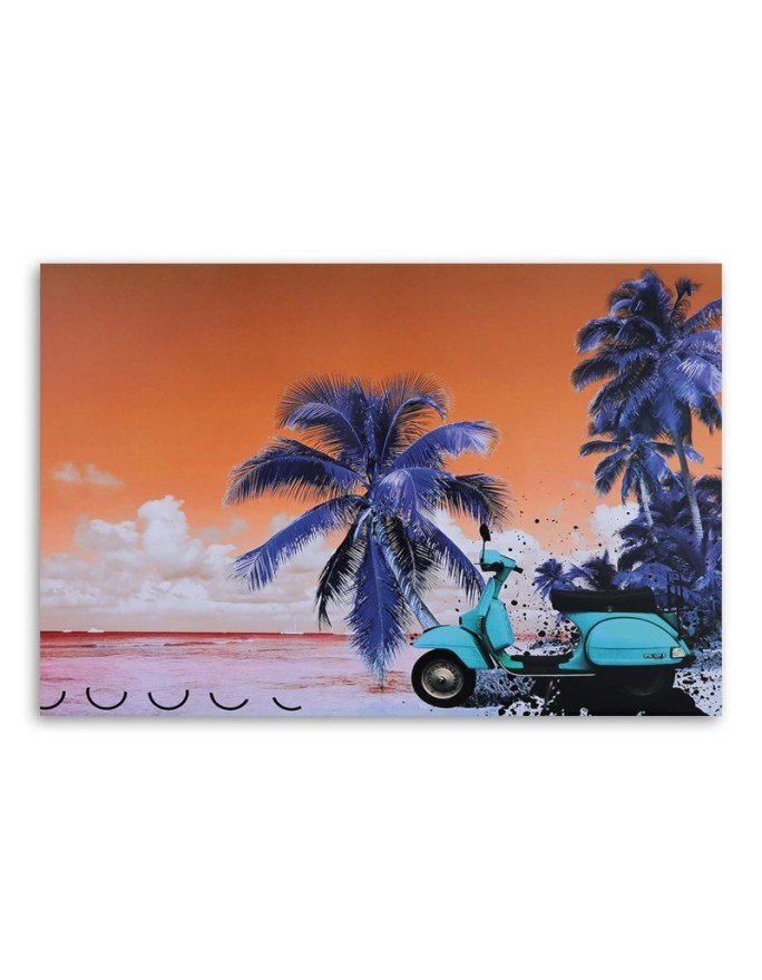 Modern Canvas painting for bedroom - Scooter on the beach | FEEBY