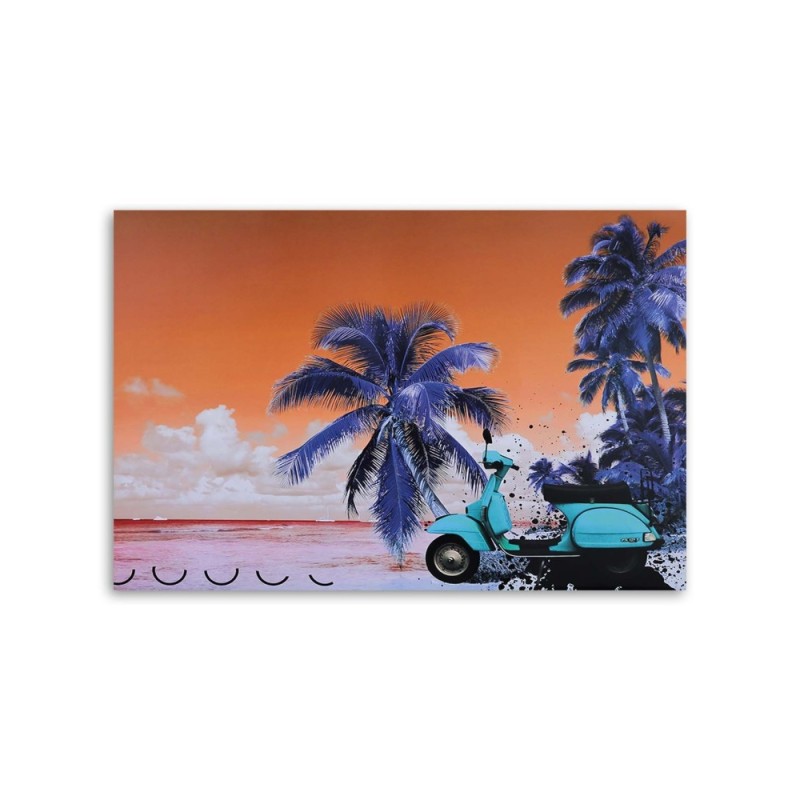 Leinwandbild - Palmen und Minz-Roller - Collage | Feeby