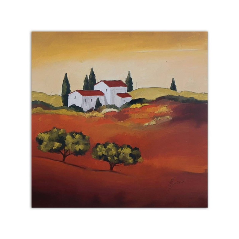 Bild auf Leinwand - Ansicht von Häusern auf dem Lande | Feeby