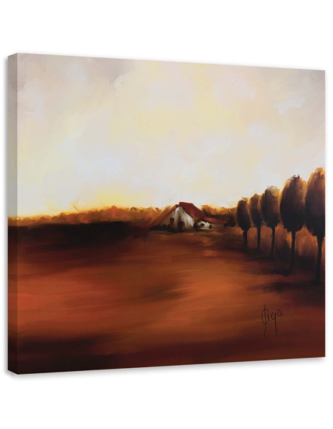 Leinwandbild - Sommerliche Aussicht auf die Landschaft | Feeby