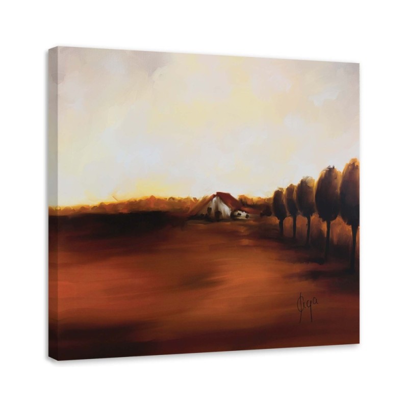 Leinwandbild - Sommerliche Aussicht auf die Landschaft | Feeby