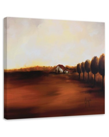 Leinwandbild - Sommerliche Aussicht auf die Landschaft | Feeby