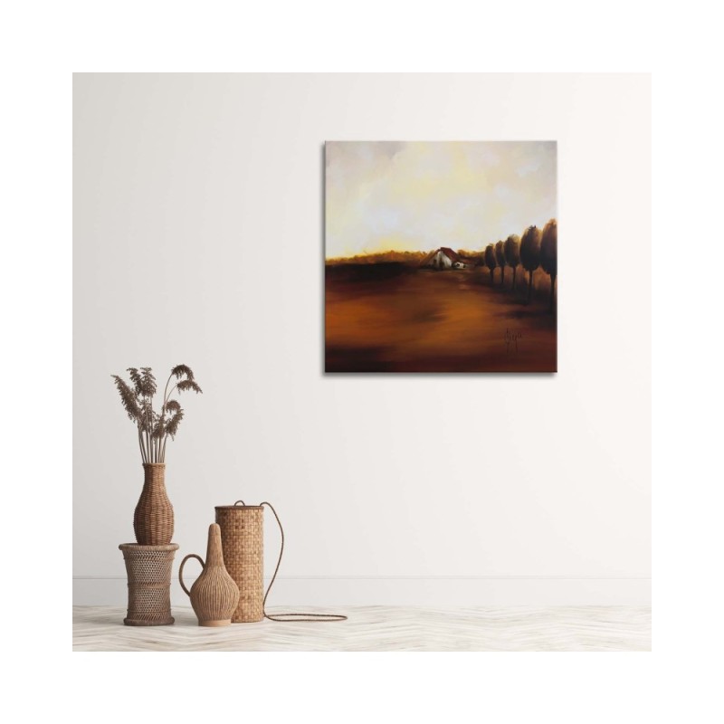 Leinwandbild - Sommerliche Aussicht auf die Landschaft | Feeby