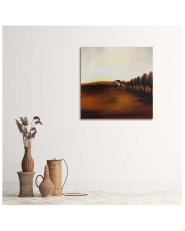 Leinwandbild - Sommerliche Aussicht auf die Landschaft | Feeby