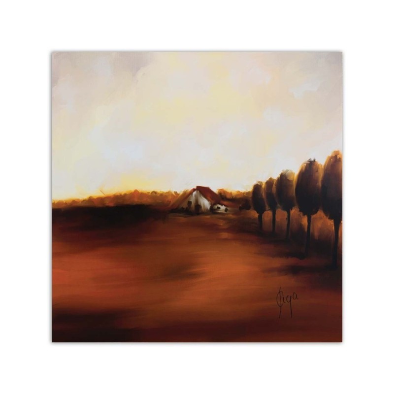 Leinwandbild - Sommerliche Aussicht auf die Landschaft | Feeby