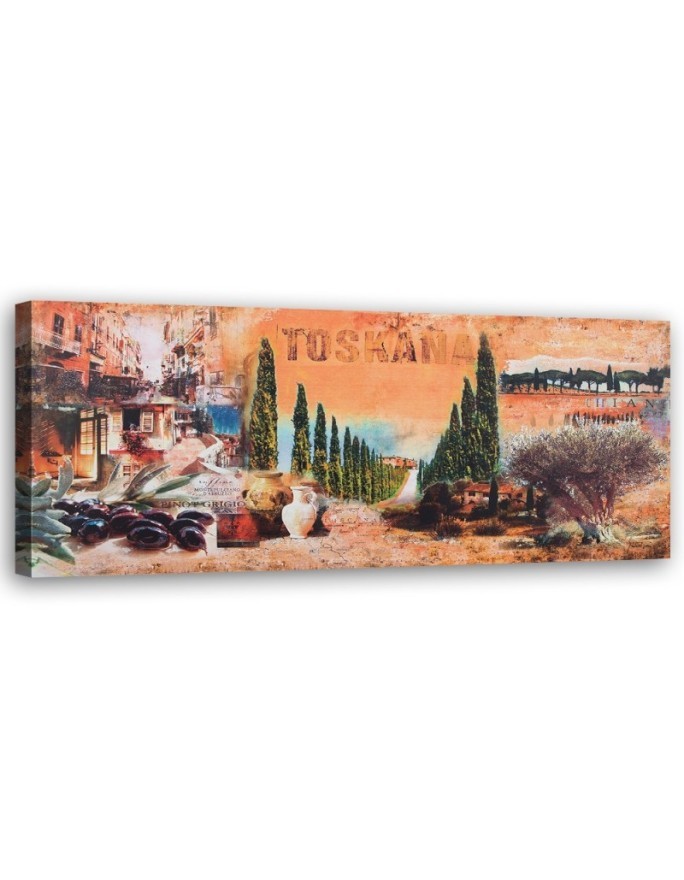 Modern Canvas painting for living room - Tuscany postcard | FEEBY
