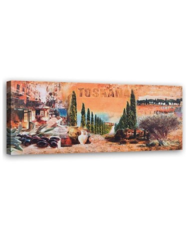 Modern Canvas painting for living room - Tuscany postcard | FEEBY
