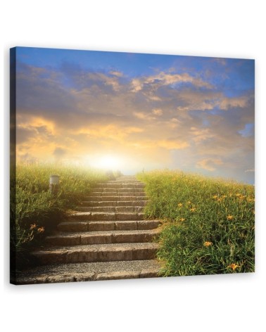 Modern Canvas painting for living room - Landscape nature meadow | FEEBY