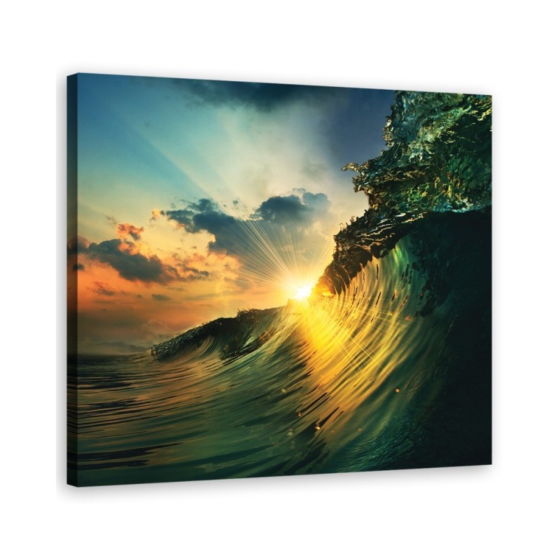 Ocean waves sunset - Canvas print modern | FEEBY