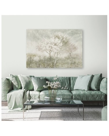 Bild auf Leinwand - Ein blühender Baum in der Wiese | Feeby