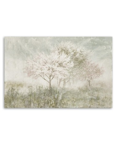 Bild auf Leinwand - Ein blühender Baum in der Wiese | Feeby