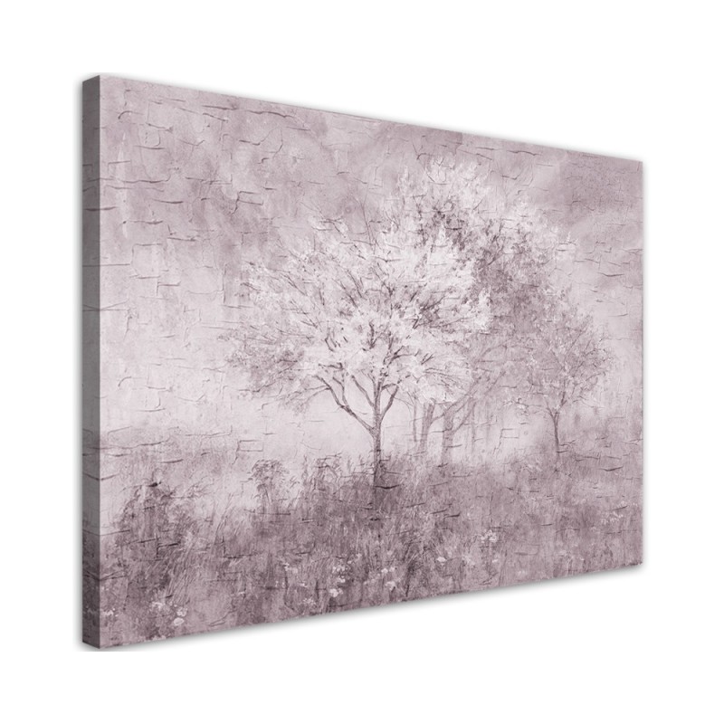 Bild - Ein blühender Baum in der Wiese Old Schwarz und Weiß | Feeby