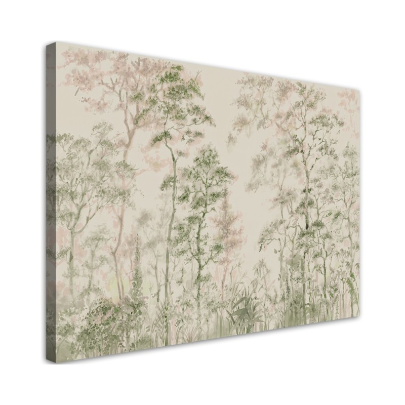 Leinwandbild - Hohe dünne Bäume | Feeby