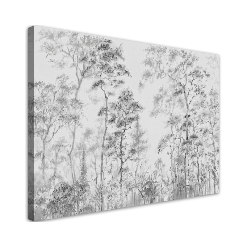 Leinwandbild modern - Hohe dünne Bäume | Feeby