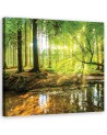 Nowoczesny obraz do sypialni - Las Jezioro Natura | FEEBY