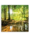 Nowoczesny obraz do sypialni - Las Jezioro Natura | FEEBY