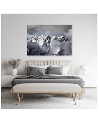 Wandbild für Wohnzimmer - Berg Gipfel im Winter | Feeby