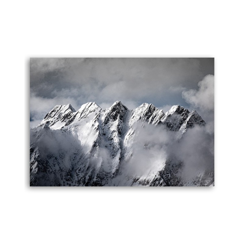 Wandbild für Wohnzimmer - Berg Gipfel im Winter | Feeby