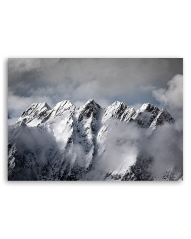 Wandbild für Wohnzimmer - Berg Gipfel im Winter | Feeby