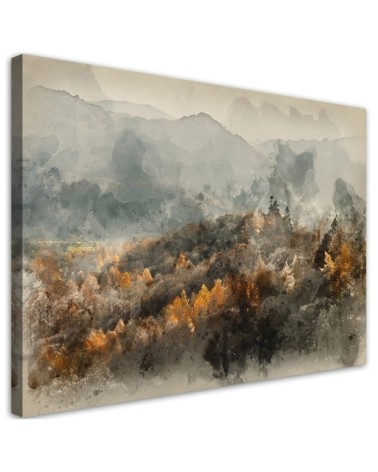 Autumn forest in the mist - Canvas print | FEEBY