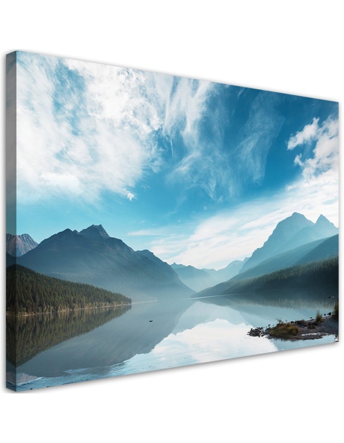 Leinwandbild modern - See Berge Landschaft Natur | Feeby