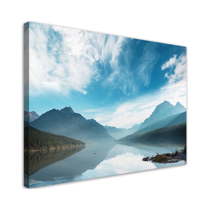 Leinwandbild modern - See Berge Landschaft Natur | Feeby