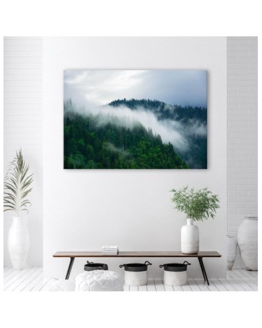 Bild auf Leinwand - Wald im Nebel | Feeby