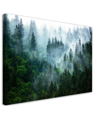 Modern Canvas painting for living room - Forest in the fog | FEEBY