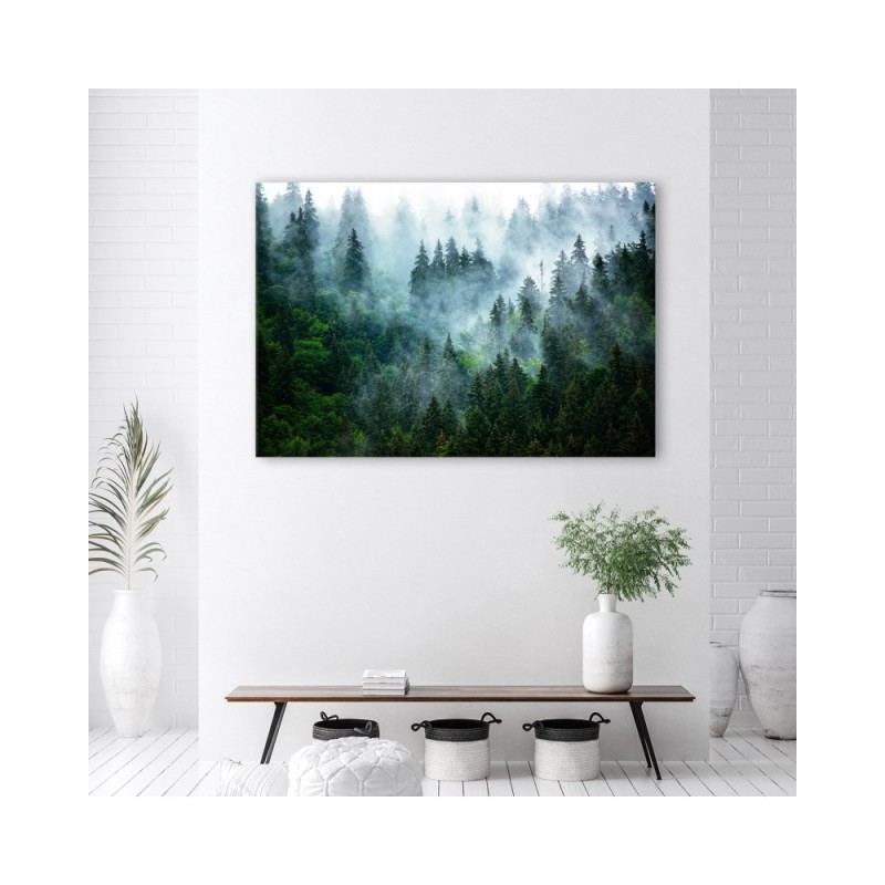 Leinwanddruck - Wald im Nebel | Feeby