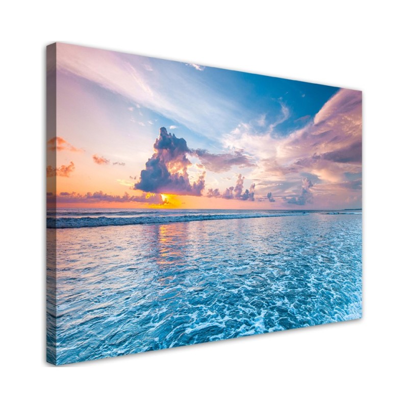 Leinwandbild - Sonnenuntergang am Meer | Feeby