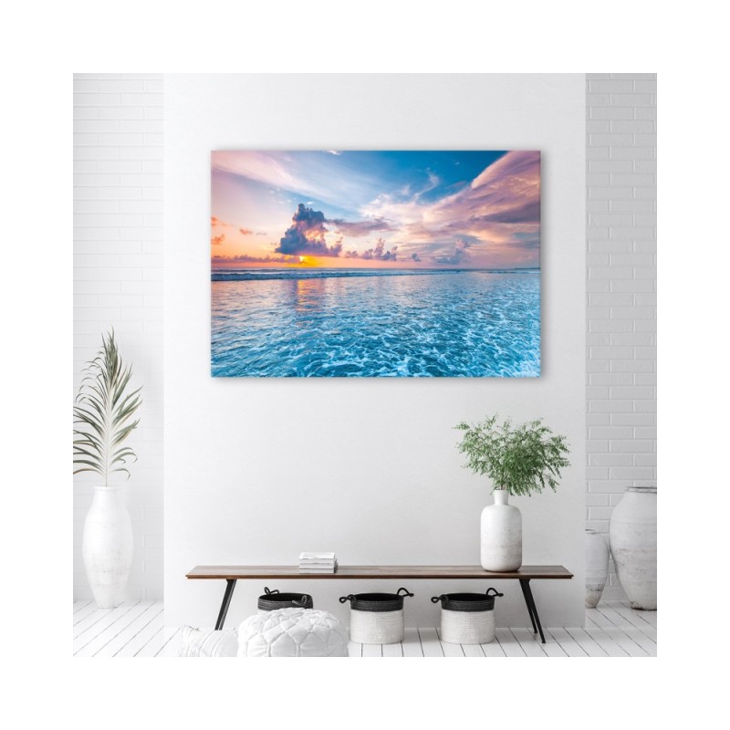 Leinwandbild - Sonnenuntergang am Meer | Feeby