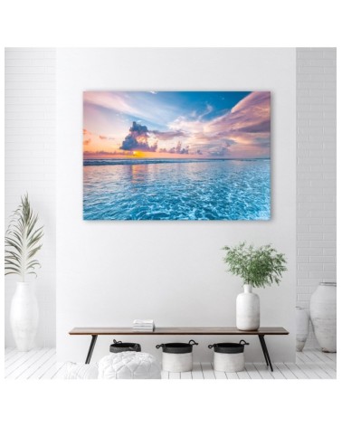 Leinwandbild - Sonnenuntergang am Meer | Feeby