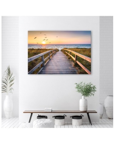 Bild auf Leinwand - Sunset Sea Beach | Feeby