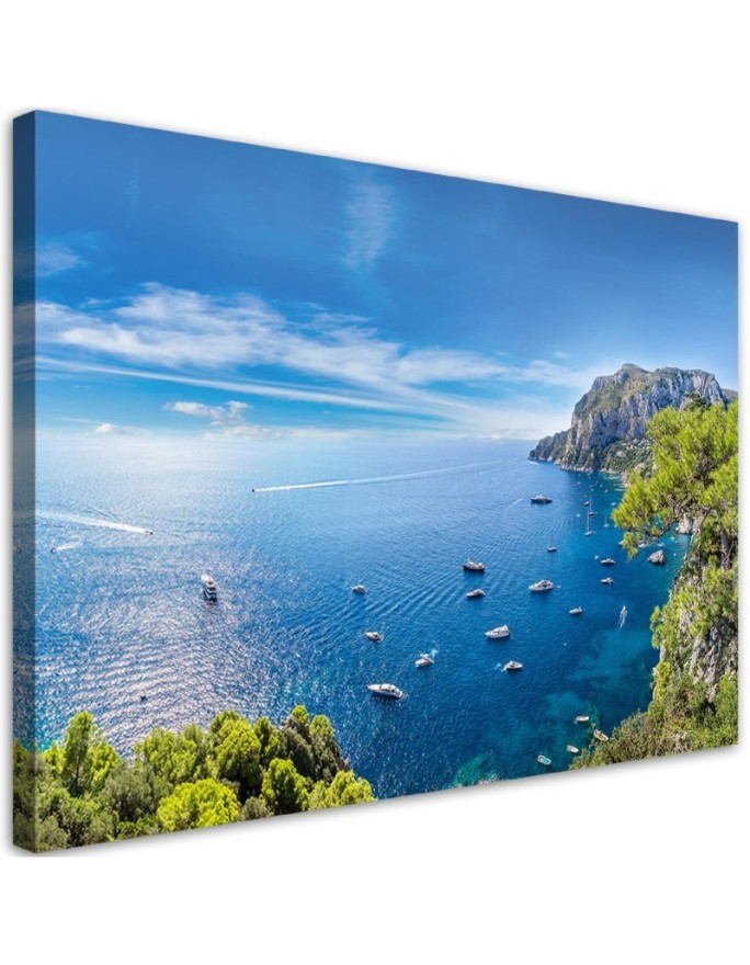 Bild auf Leinwand - Panorama der Insel Seeschiffe | Feeby