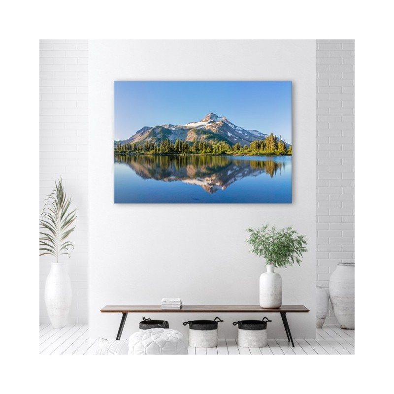 Leinwandbild - Wald Berge Natur Landschaft | Feeby