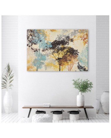 Dekoratives Leinwandbild - Farbenfrohe Bäume Abstrakt | Feeby