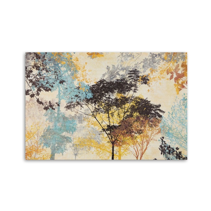 Dekoratives Leinwandbild - Farbenfrohe Bäume Abstrakt | Feeby