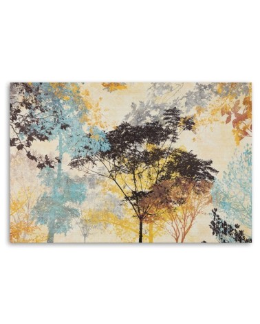 Dekoratives Leinwandbild - Farbenfrohe Bäume Abstrakt | Feeby