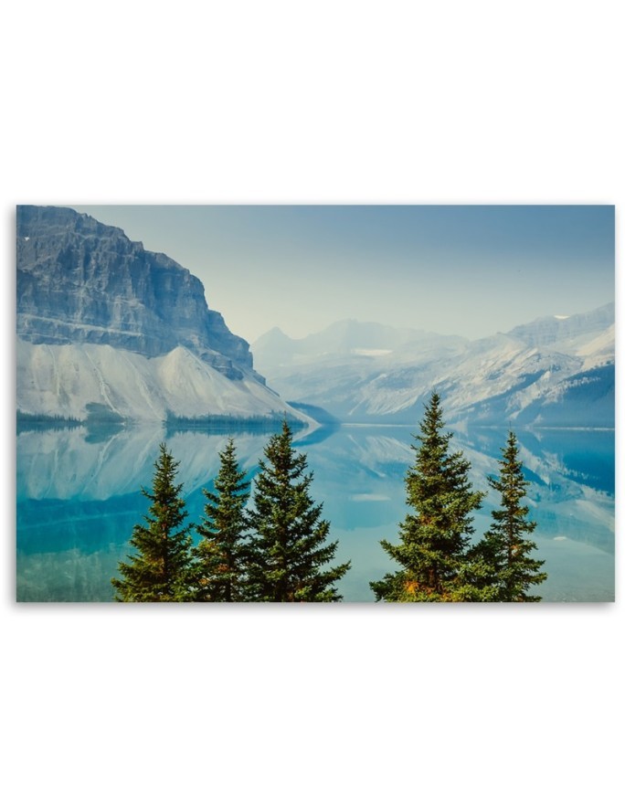 Modern Canvas painting for bedroom - Mountains Lake Nature | FEEBY