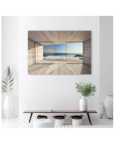 Leinwandbild modern - Meerblick aus dem Fenster | Feeby