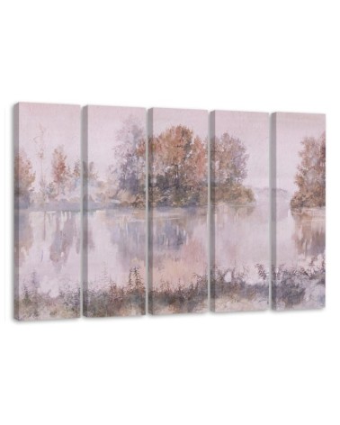 Multipart Canvas painting - Lake view landscape nature | FEEBY