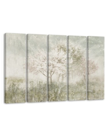 Canvas print - Flowering tree in a meadow landscape | FEEBY