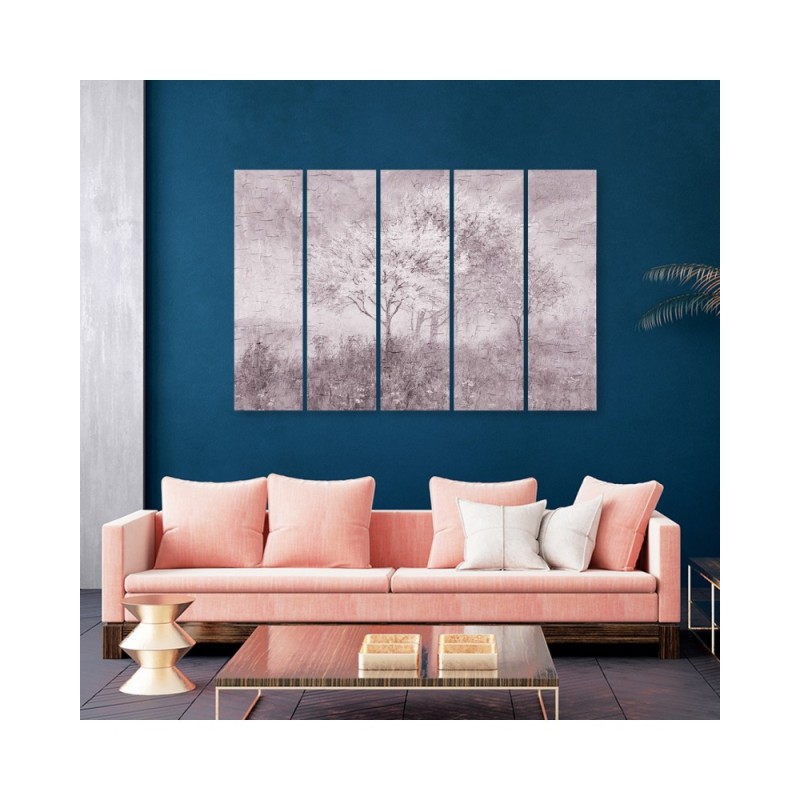 Bild - Ein blühender Baum in der Wiese Old Schwarz und Weiß | Feeby