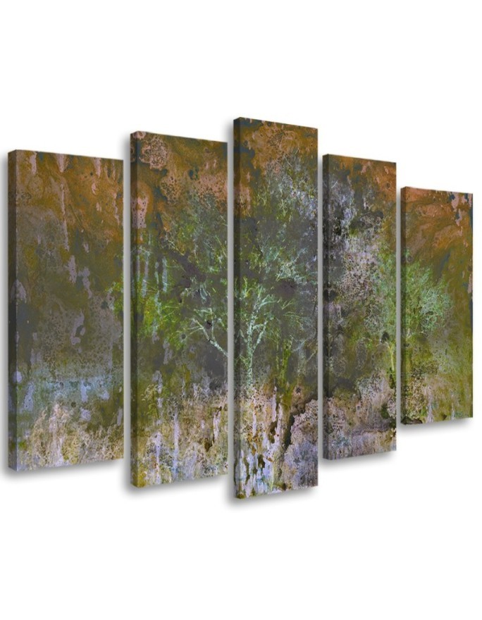 Bild auf Leinwand - Ein blühender Baum in der Rostwiese | Feeby