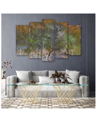 Bild auf Leinwand - Ein blühender Baum in der Rostwiese | Feeby