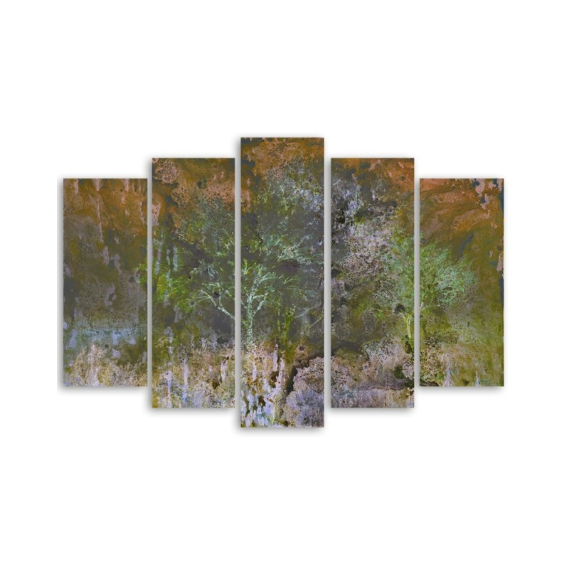 Bild auf Leinwand - Ein blühender Baum in der Rostwiese | Feeby