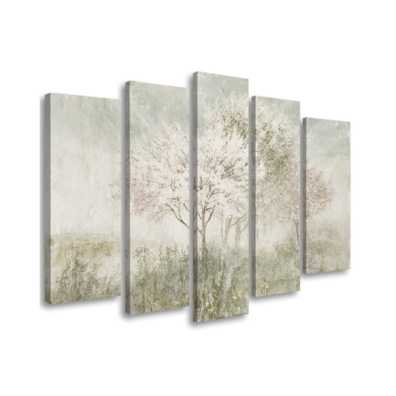 Leinwandbild - Ein blühender Baum in der Wiese | Feeby